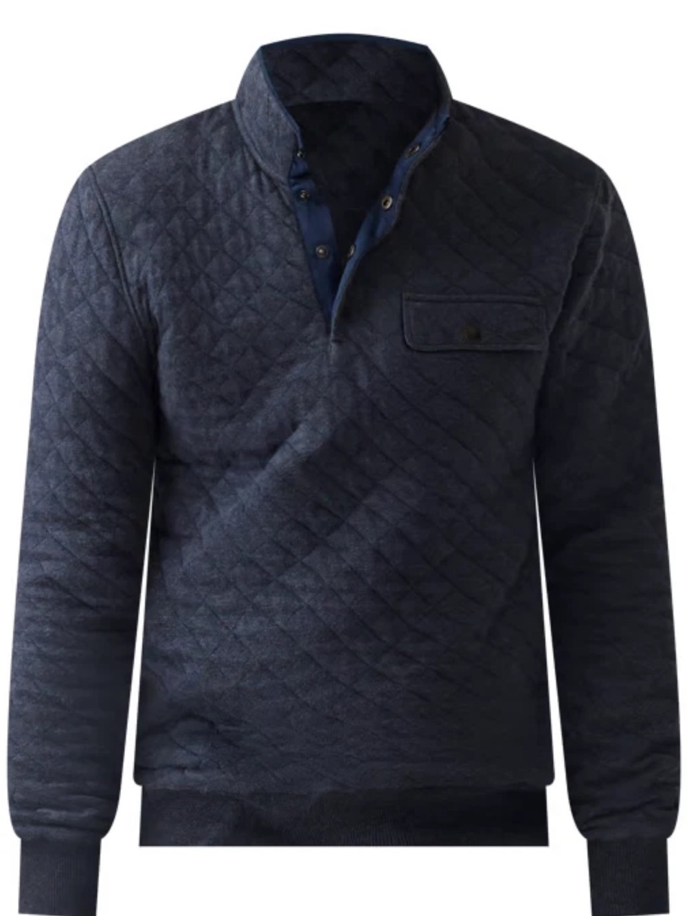 NWT Faherty Epic Quilted Fleece Pullover Navy Blue Size Small S Sweatshirt $188